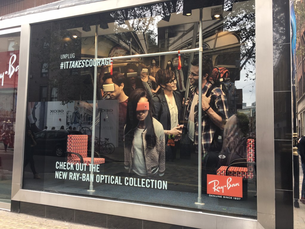 Front window at Ray-Ban Covent Garden